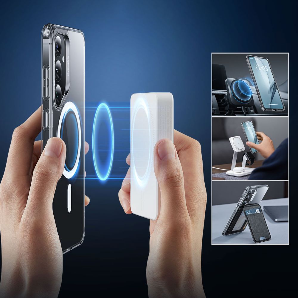 Husa de protectie ESR Classic Hybrid HaloLock compatibil cu Samsung Galaxy S25 Plus, Transparent