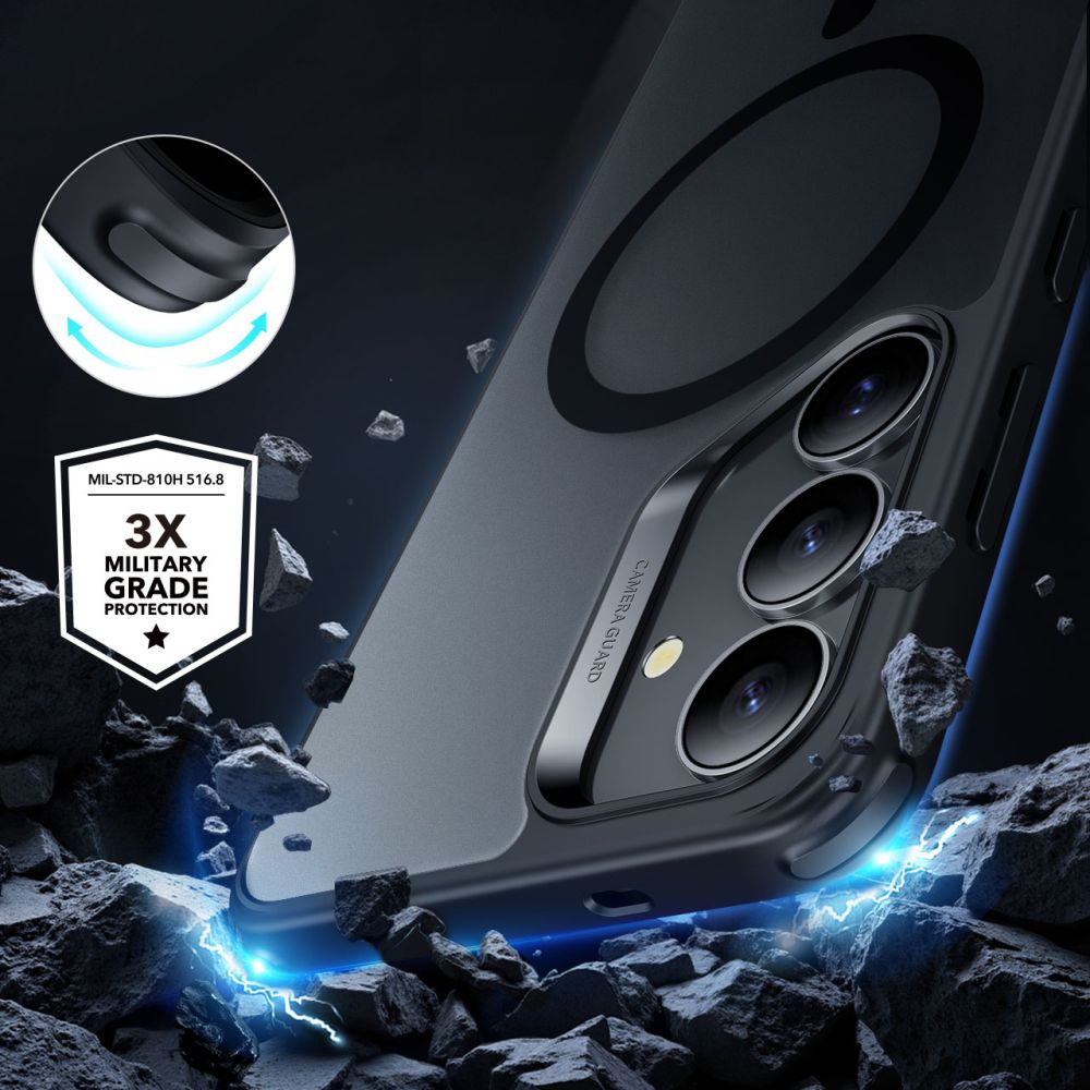 Husa de protectie ESR Classic Hybrid HaloLock compatibil cu Samsung Galaxy S25 Plus, Negru Mat