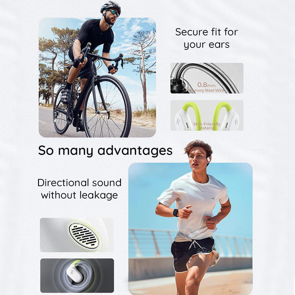 Casti Havit (OWS915), with Microphone, Bluetooth 5.4, TWS, ENC, IPX5, USB-C, 1000mAh, Havit Life App, Alb