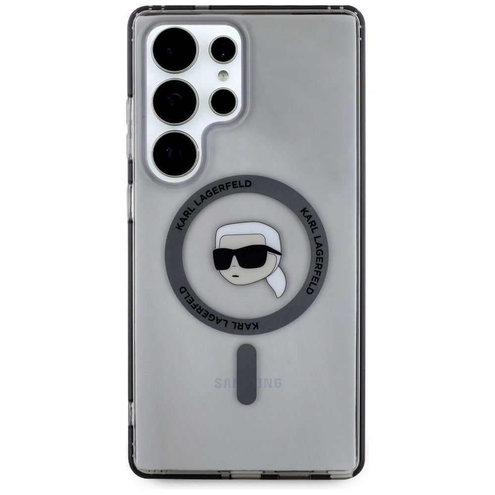 Husa de protectie Karl Lagerfeld IML MagSafe (KLHMS25LHLSKIK) compatibil cu Samsung Galaxy S25 Ultra, Karl`s Head