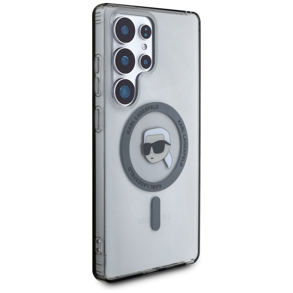 Husa de protectie Karl Lagerfeld IML MagSafe (KLHMS25LHLSKIK) compatibil cu Samsung Galaxy S25 Ultra, Karl`s Head