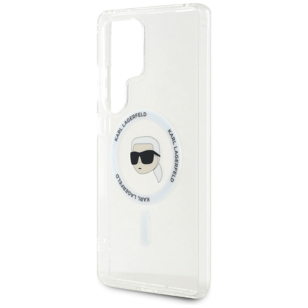 Husă Karl Lagerfeld IML MagSafe albă pentru Samsung Galaxy S25 Ultra