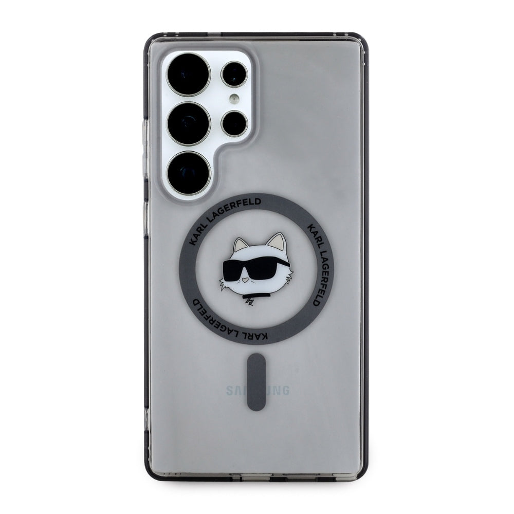 Husa de protectie Karl Lagerfeld IML MagSafe (KLHMS25LHLSCHK) compatibil cu Samsung Galaxy S25 Ultra, Choupette`s Head