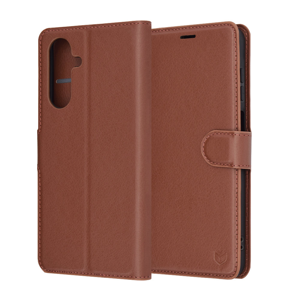 Husa de protectie Techsuit Leather Folio compatibil cu Samsung Galaxy A26 5G, Maro