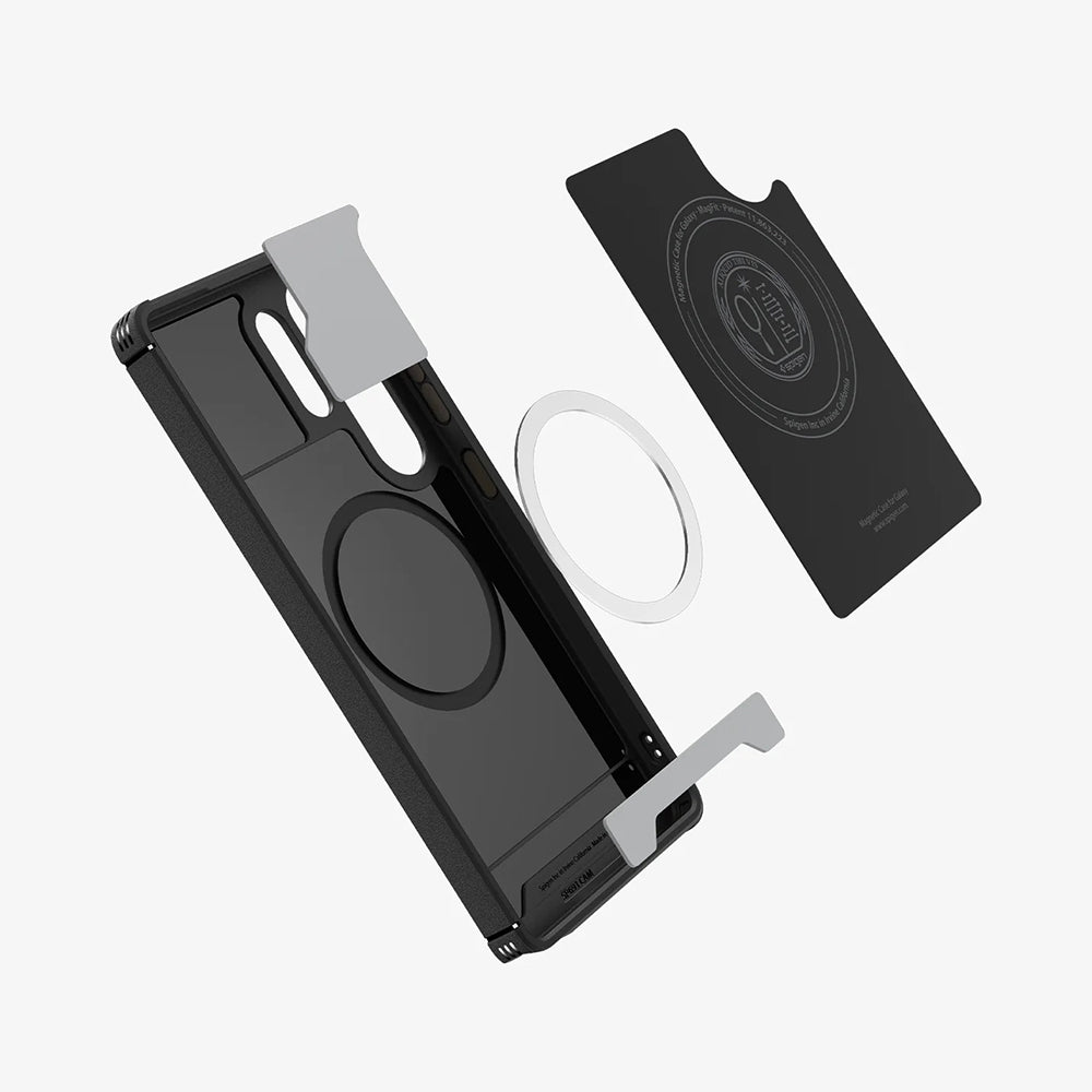 Husa de protectie Spigen Core Armor MagSafe (ACS08913) compatibil cu Samsung Galaxy S25 Ultra, Negru Mat