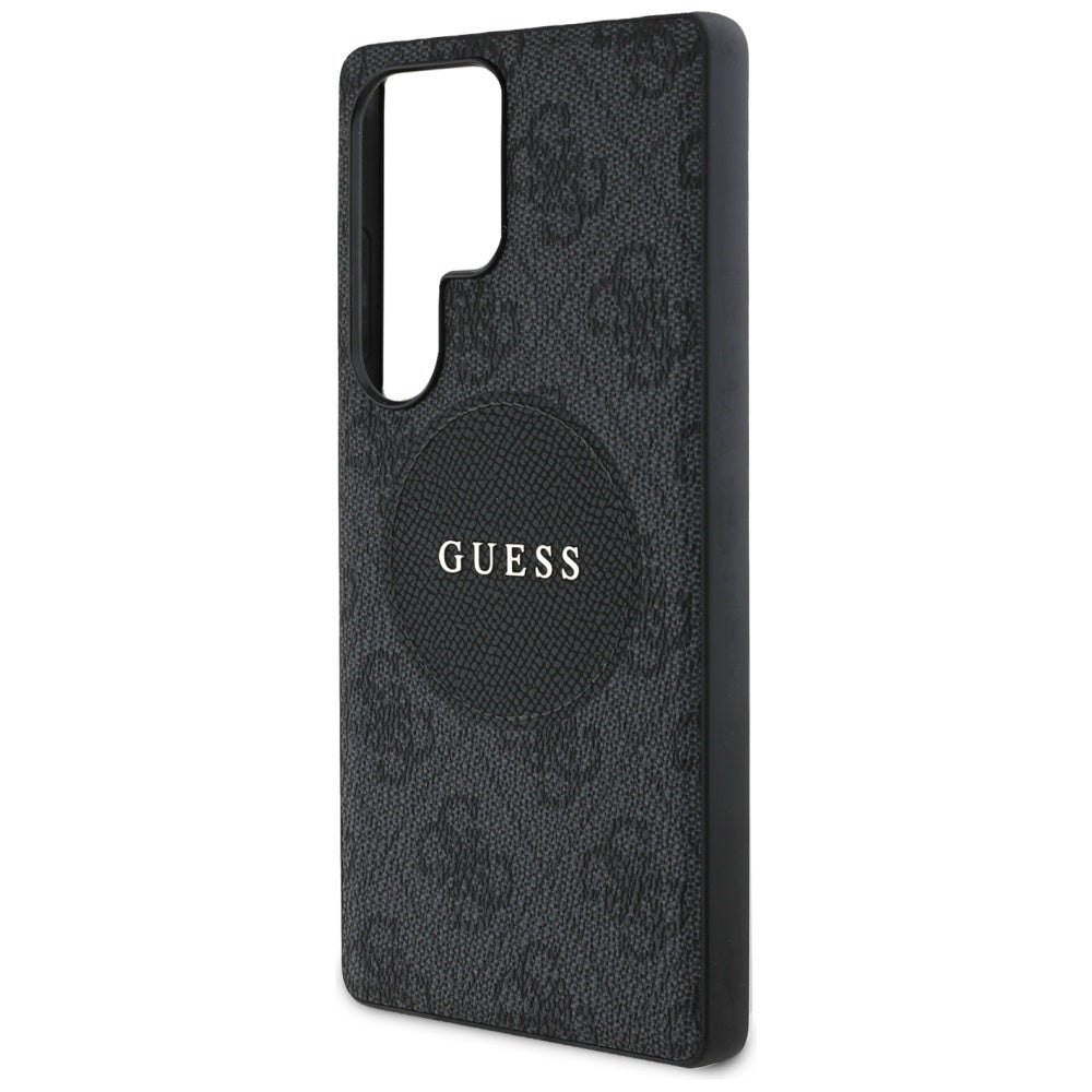 Husa de protectie Guess 4G Circle Classic Logo MagSafe (GUHMS25LP4PGRSGK) compatibil cu Samsung Galaxy S25 Ultra, Negru