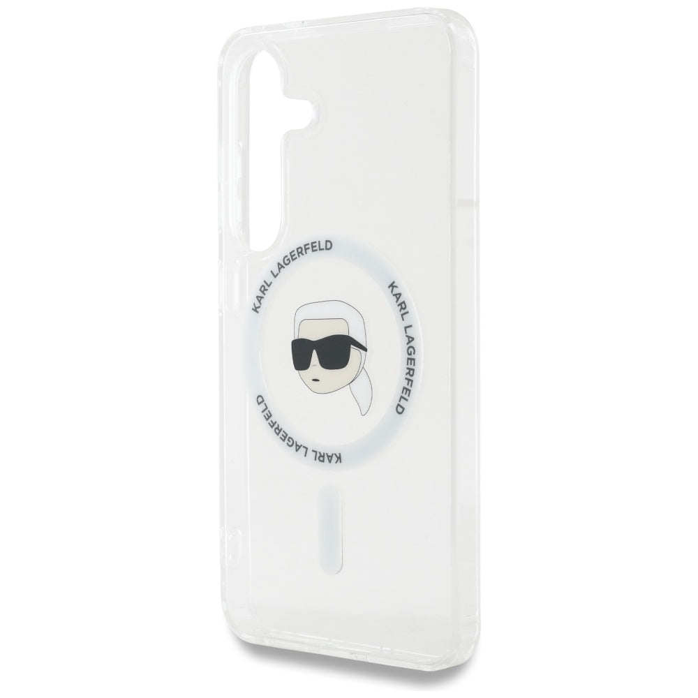 Husa de protectie Karl Lagerfeld IML MagSafe (KLHMS25SHLSKIH) compatibil cu Samsung Galaxy S25, Karl`s Head