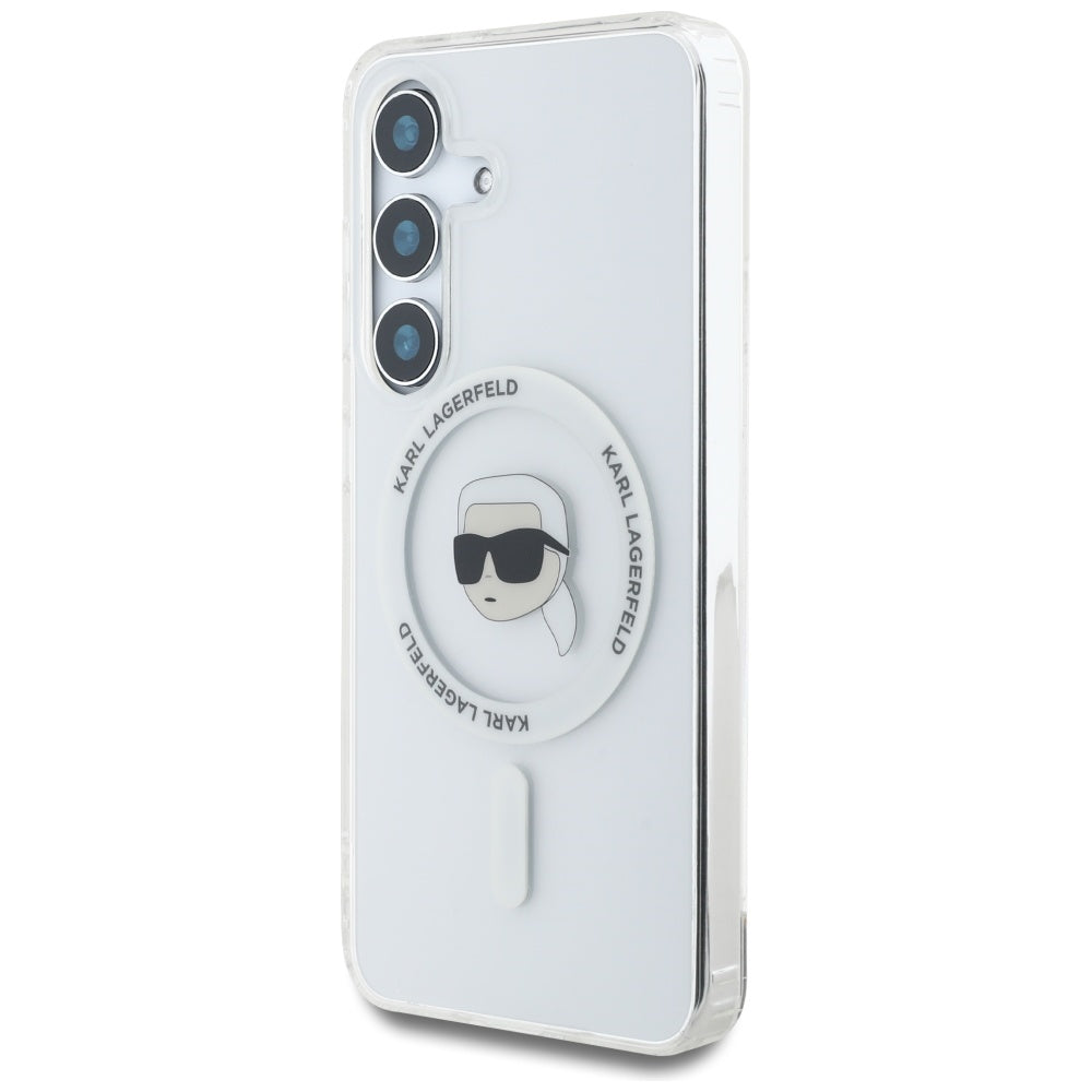 Husa de protectie Karl Lagerfeld IML MagSafe (KLHMS25SHLSKIH) compatibil cu Samsung Galaxy S25, Karl`s Head