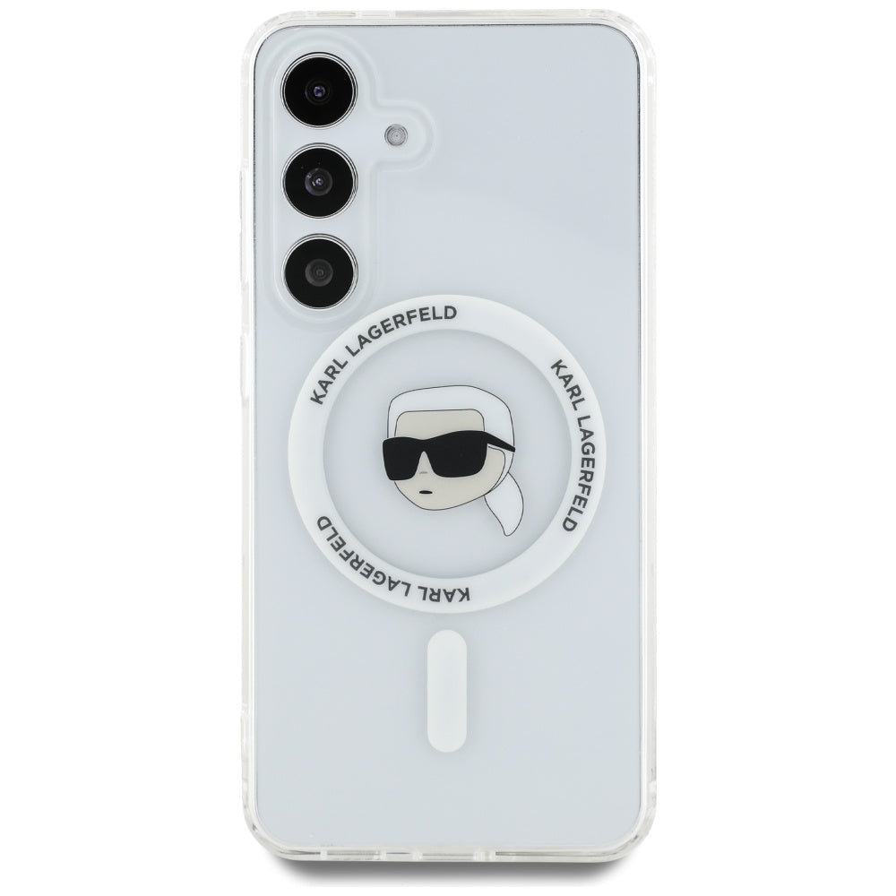 Husa de protectie Karl Lagerfeld IML MagSafe (KLHMS25SHLSKIH) compatibil cu Samsung Galaxy S25, Karl`s Head