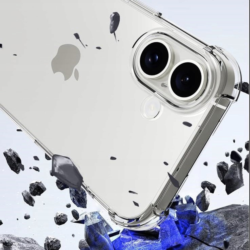 Husa de protectie Techsuit Shockproof Clear Silicone compatibil cu iPhone 16 Plus, Transparent
