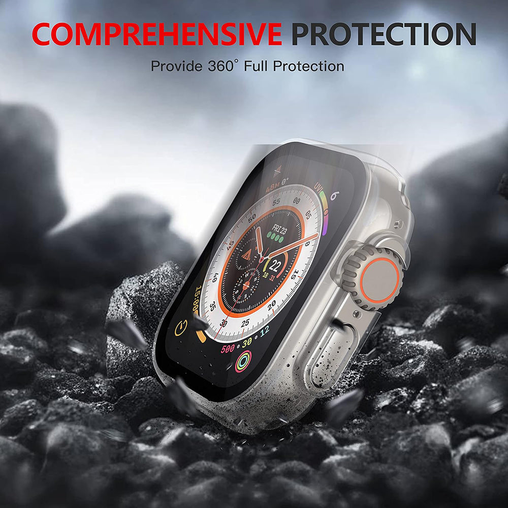 Folie de protectie smartwatch Techsuit Defense360 Pro + Screen Protector compatibil cu Apple Watch Ultra / Ultra 2 / Ultra 3, Transparent
