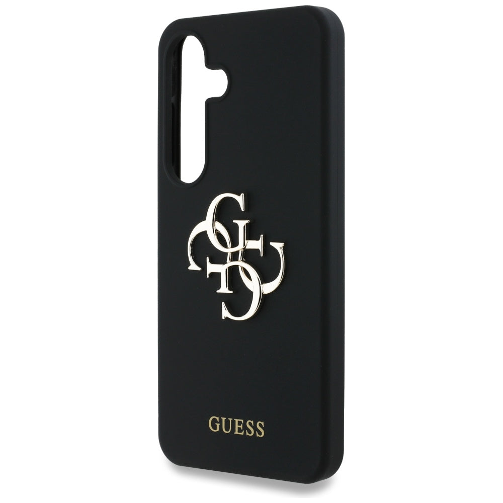 Husa de protectie Guess Silicone 4G Big Metal Logo (GUHCS25LS4SMDK) compatibil cu Samsung Galaxy S25 Ultra, Negru