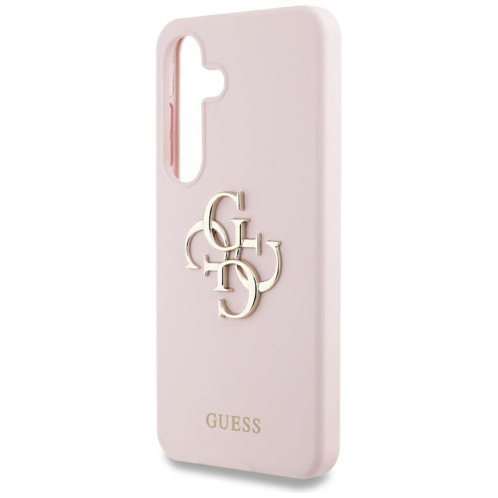 Husa de protectie Guess Silicone 4G Big Metal Logo (GUHCS25SS4SMDP) compatibil cu Samsung Galaxy S25, Roz