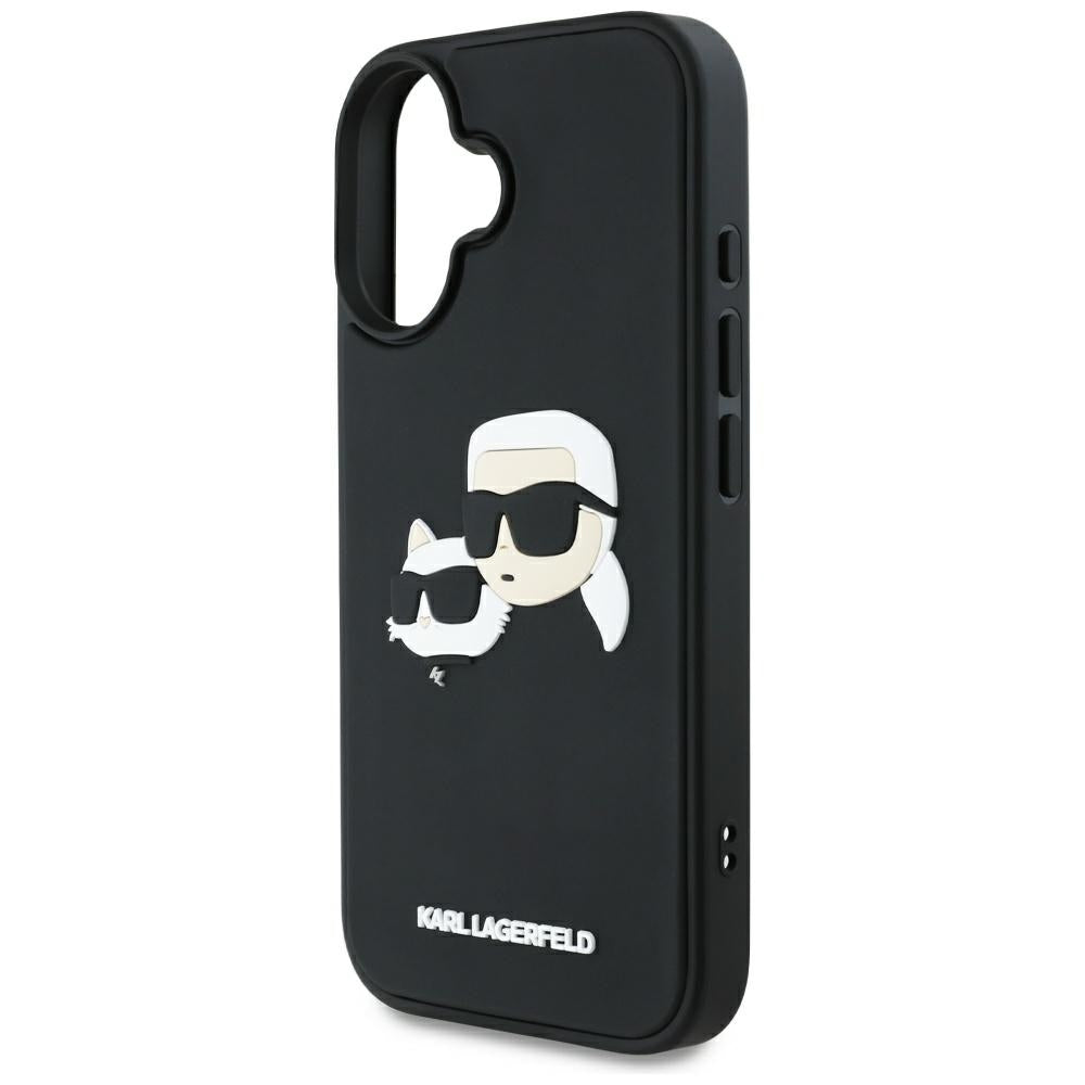 Husă Karl Lagerfeld 3D Design neagră pentru iPhone 16