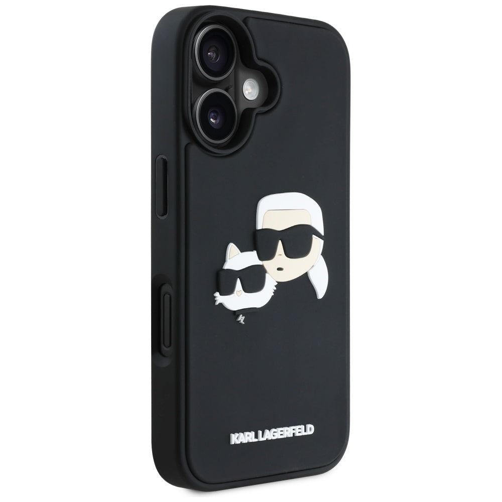 Husă Karl Lagerfeld 3D Design neagră pentru iPhone 16