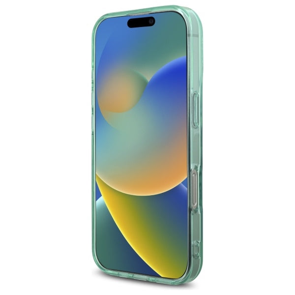Guess Husa de protectie Guess IML Rhinestones MagSafe (GUHMP16XPFTDTEN) compatibil cu iPhone 16 Pro Max, Verde – imagine