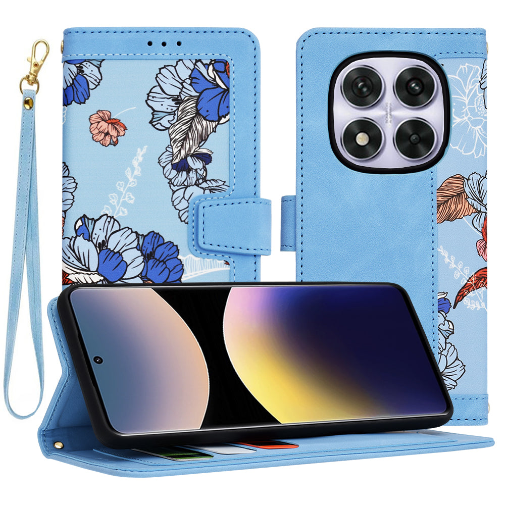 Husa de protectie Techsuit FlipCraft compatibil cu Xiaomi Redmi Note 14 Pro 5G / Poco X7, Vibrant Blue