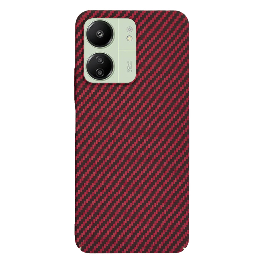 Husa de protectie Techsuit Carbonite FiberShell compatibil cu XXiaomi Redmi 13C 4G / Redmi 13C 5G / Poco C65, Rosu