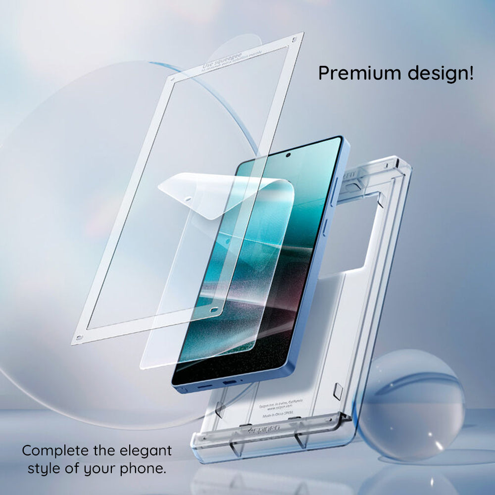 Folie de protectie Spigen Elite Shield EZ Fit HD (AFL09087) compatibil cu Samsung Galaxy S25 Plus, Transparent