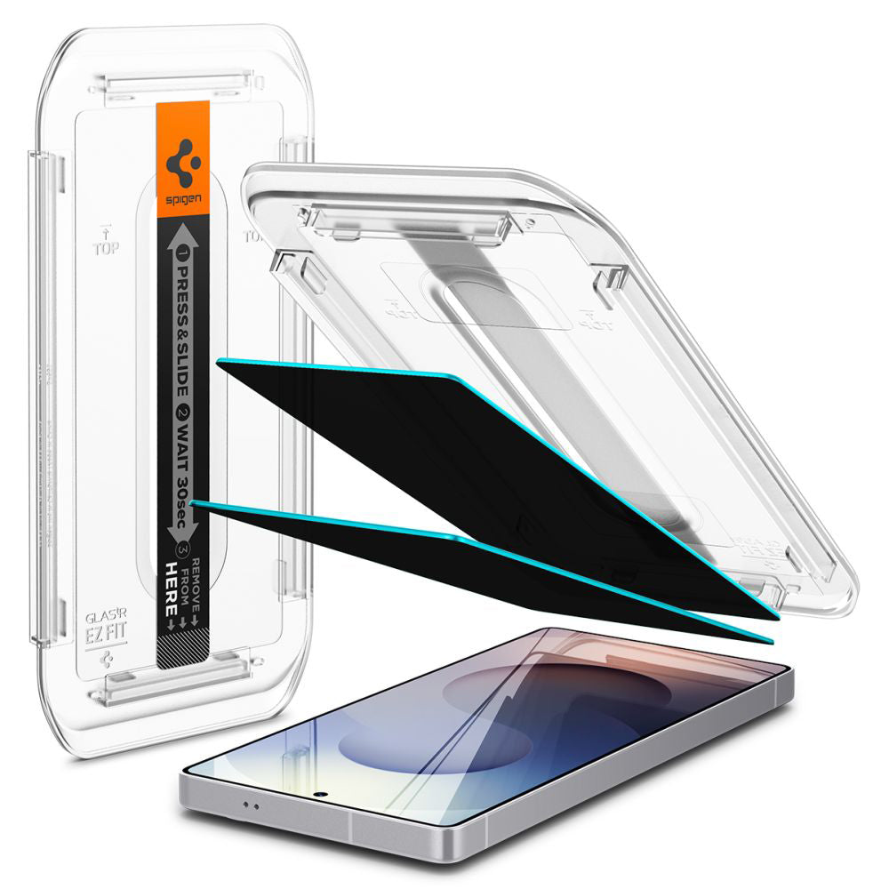 Folie pentru Samsung Galaxy S25 Ultra (set 2) - Spigen Glas.tR EZ FIT HD (AGL09335) - Privacy