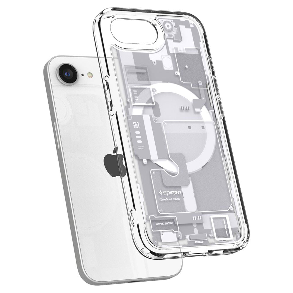 Husa de protectie Spigen Ultra Hybrid Zero One MagSafe (ACS09142) compatibil cu iPhone 16e / iPhone 17e, Alb