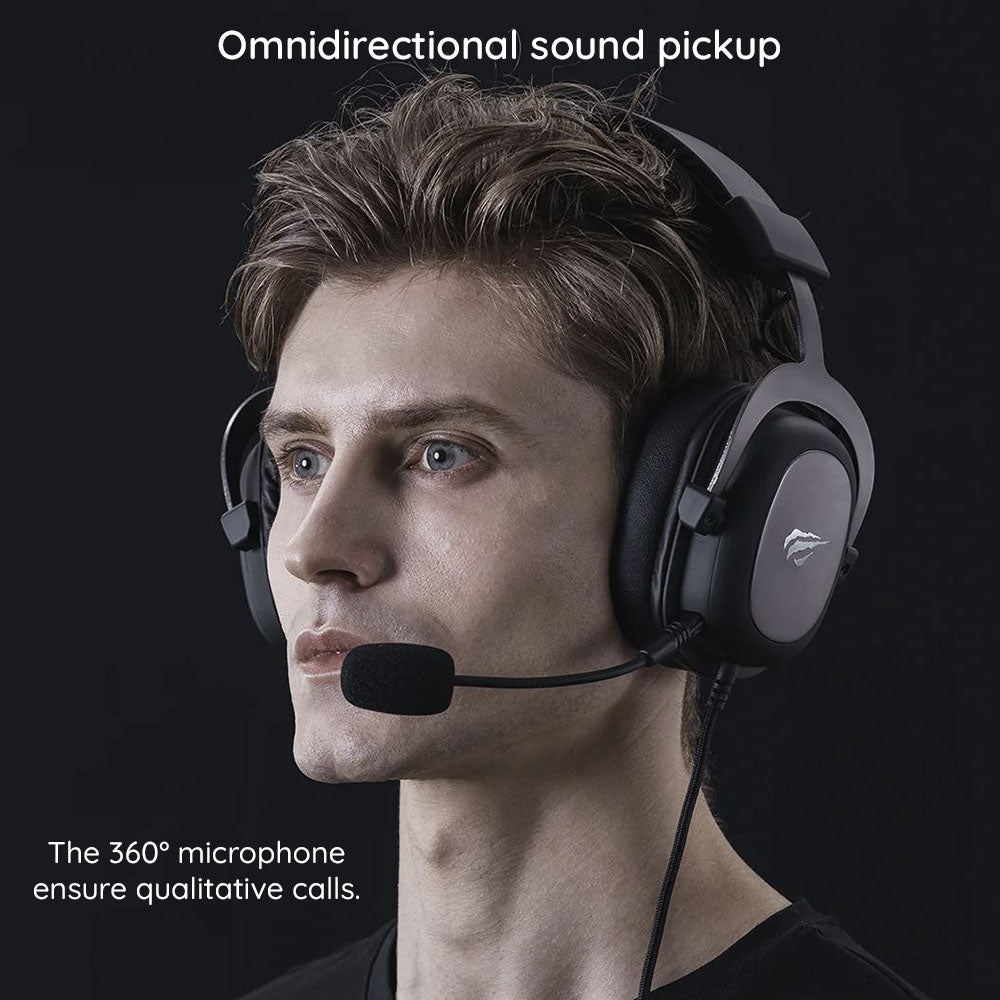Casti Havit Gaming (H2002d), Detachable Microphone, 53mm Speaker, Compatible with PS4/XBOX, Jack 3.5mm, 2m, Rosu