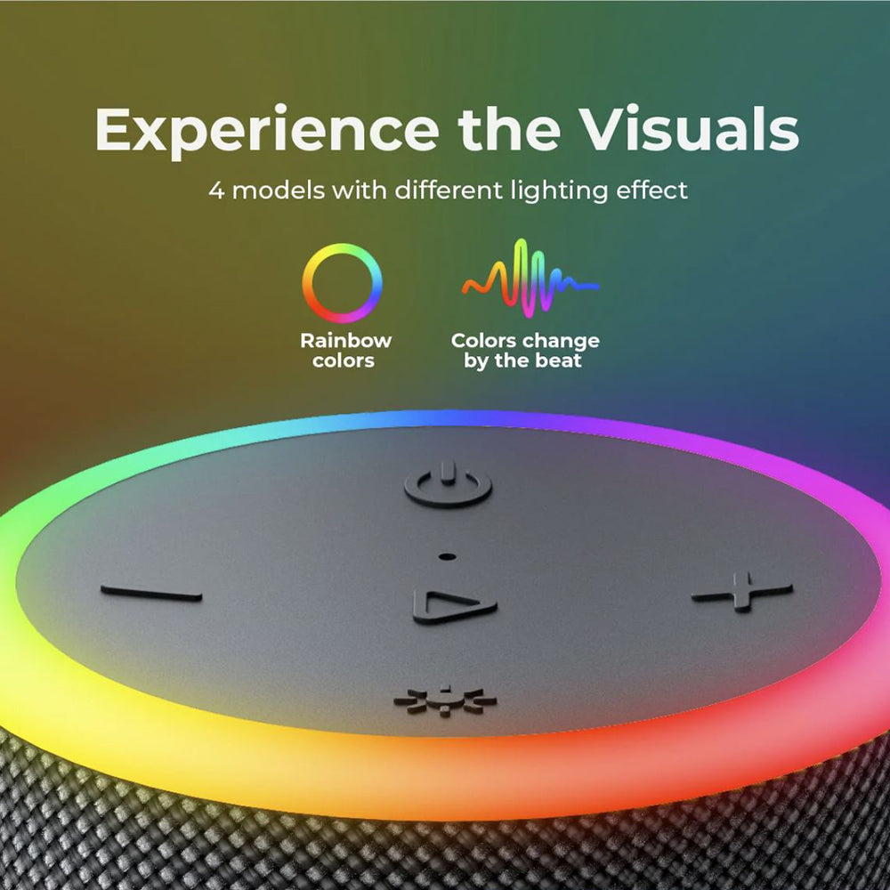 Casti Havit Wireless Speaker (SK833BT), Type-C, Bluetooth 5.3, TWS, TF, USB, Hands-Free Calls, RGB Lights, IPX6, 4000mAh, Negru