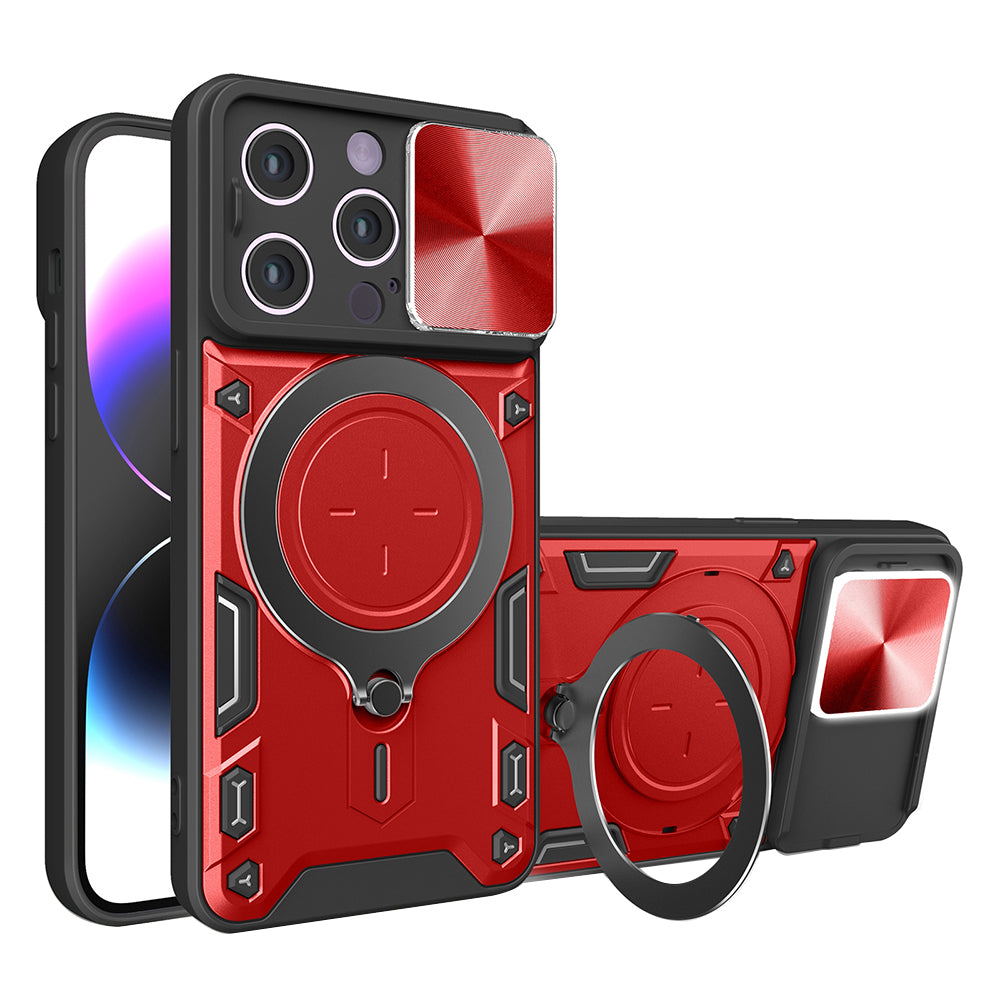 Husa de protectie Techsuit CamGuard Pro compatibil cu iPhone 14 Pro, Rosu