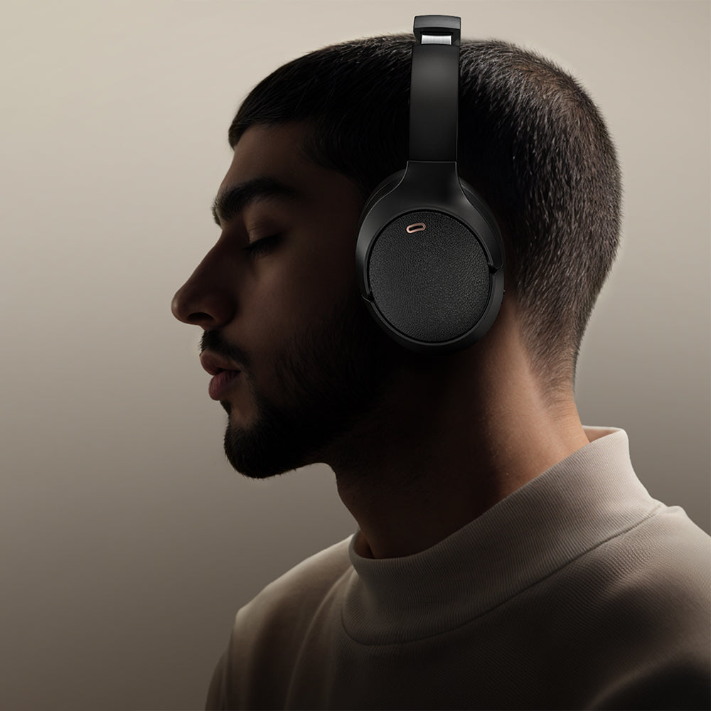 Casti Acefast Wireless Headset (H6), Type-C, Bluetooth 5.3, Active Noise Reduction, IPX4, 500mAh, Hi-Fi Sound, Negru