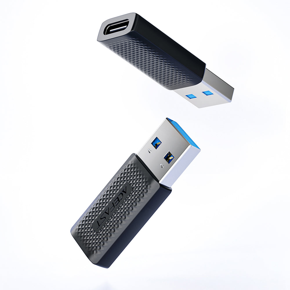 Adaptor Acefast Adapter (J2), Type-C to USB 3.0, Fast Charging, Data Transmission, 5Gbps, Negru
