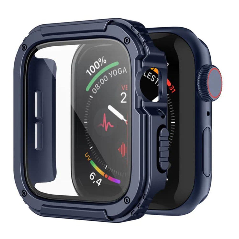 Folie de protectie smartwatch Lito Watch Armor 360 Case + Screen Protector compatibil cu Apple Watch 1 / 2 / 3 (38mm), Albastru