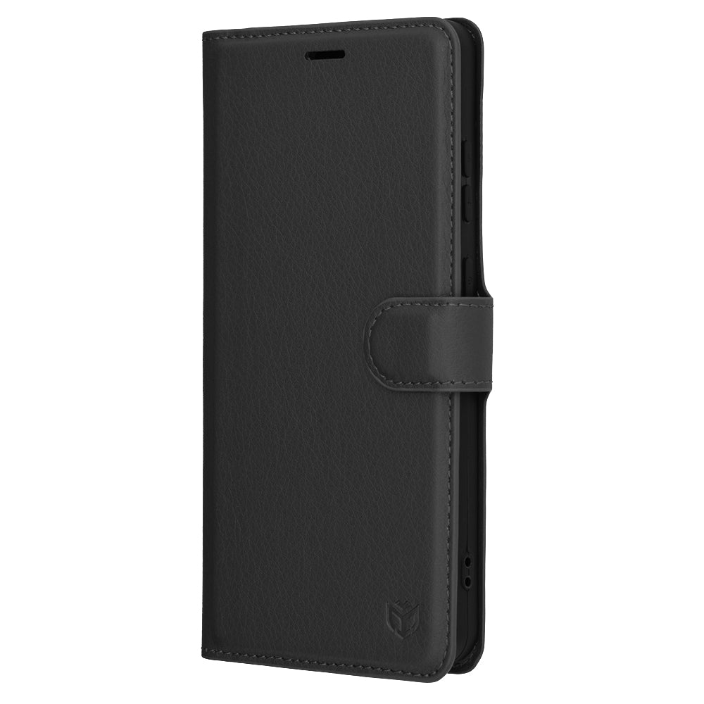 Husa de protectie Techsuit Leather Folio compatibil cu OnePlus 13R, Negru