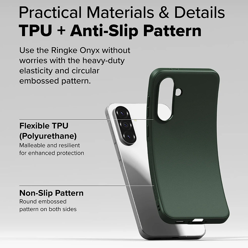 Husa de protectie Ringke Onyx compatibil cu Samsung Galaxy A36 5G / A56 5G, Verde Inchis