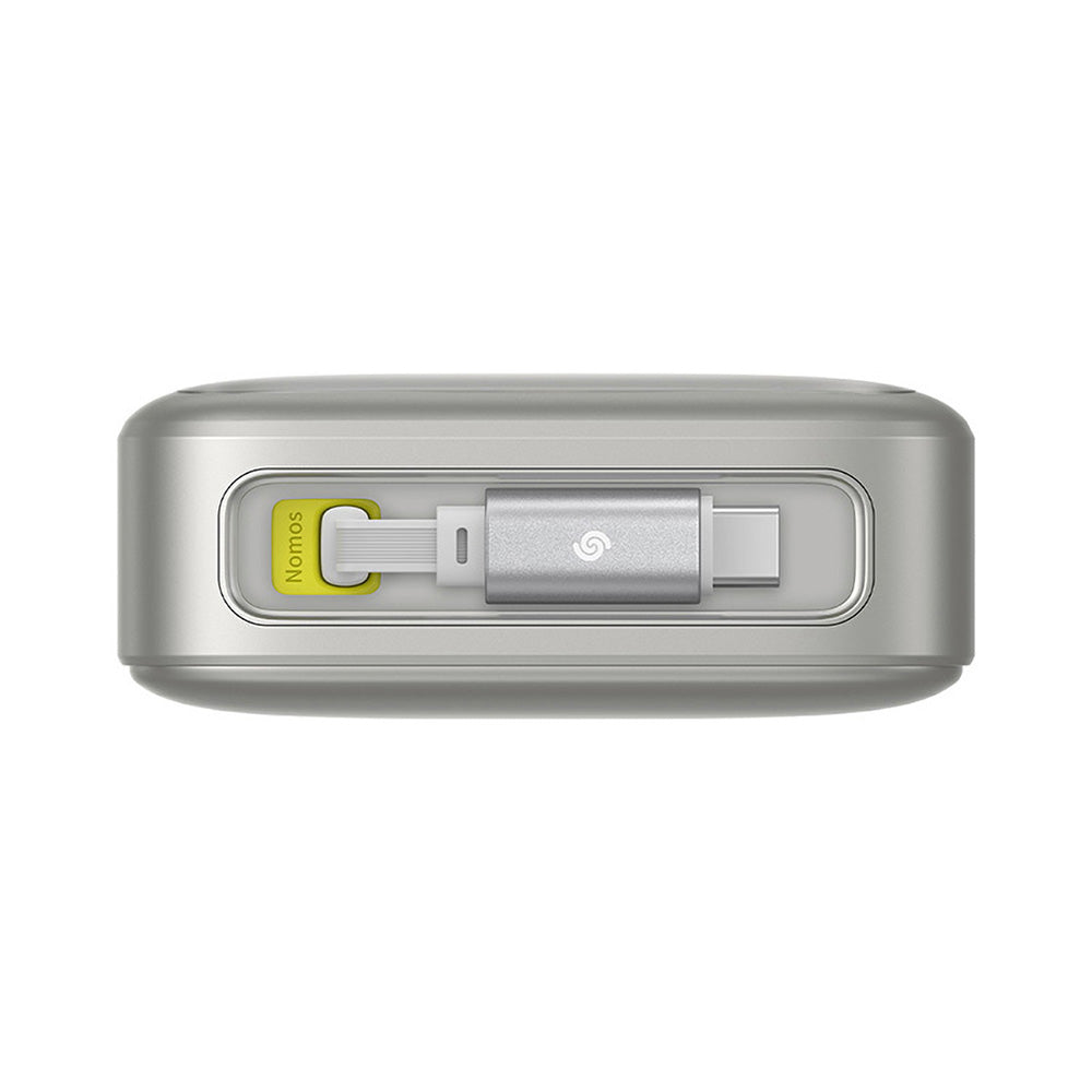 Baterie externa Baseus Free2Pull (P10073700843-00), with Retractable USB-C Cable, Type-C, Display, 20000mAh, 65W, 0.7m, Gri