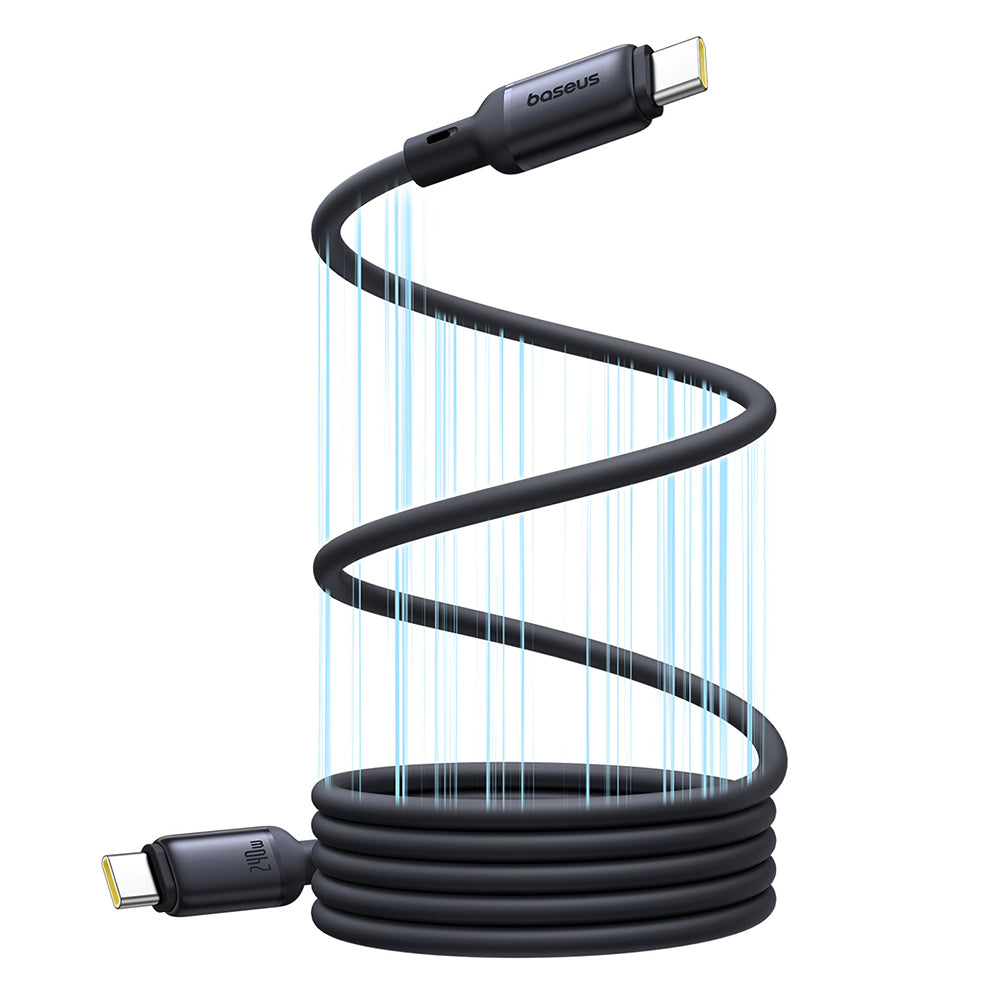 Cablu Baseus PicoGo (P10376800121-00), Magnetic, Type-C to Type-C, 240W, Fast Charging, 480Mbps, Silicone, 1m, Negru