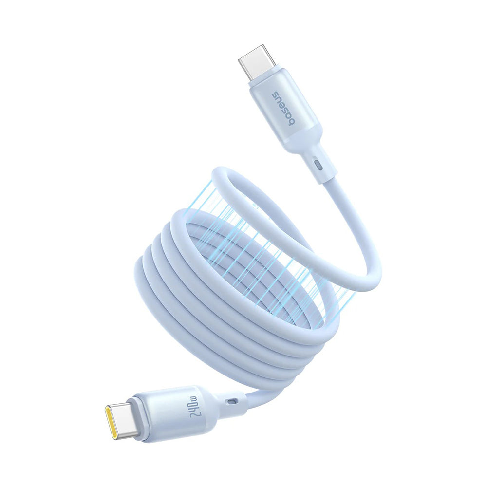 Cablu Baseus PicoGo (P10376800311-00), Magnetic, Type-C to Type-C, 240W, Fast Charging, 480Mbps, Silicone, 1m, Albastru