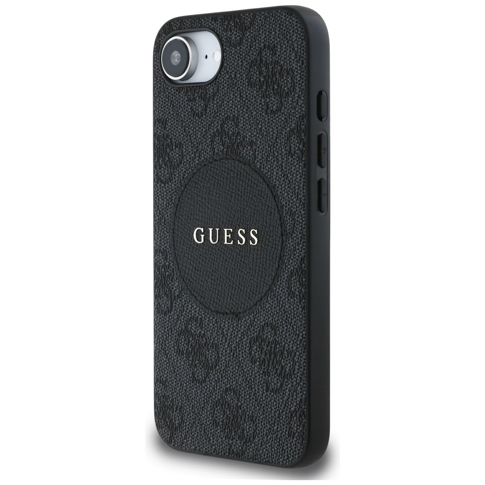 Husa de protectie Guess 4G Circle Classic Logo MagSafe (GUHMPSE4P4PGRSGK) compatibil cu iPhone 16e / iPhone 17e, Negru