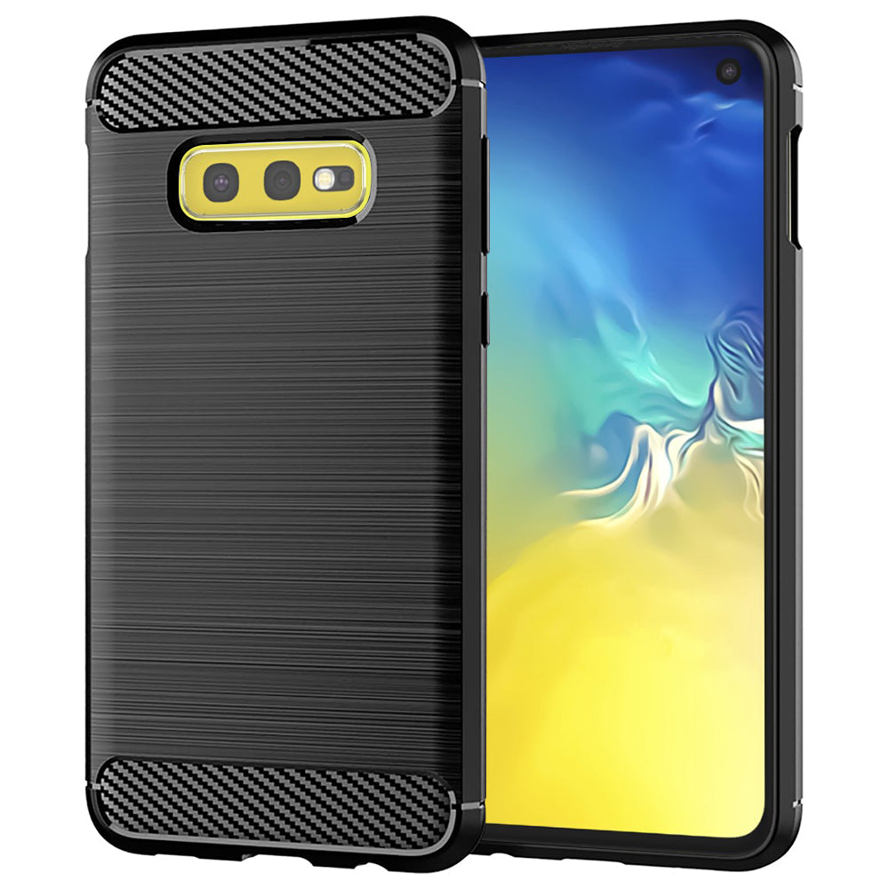 Husa pentru Samsung Galaxy S10e - Techsuit Carbon Silicone - Black