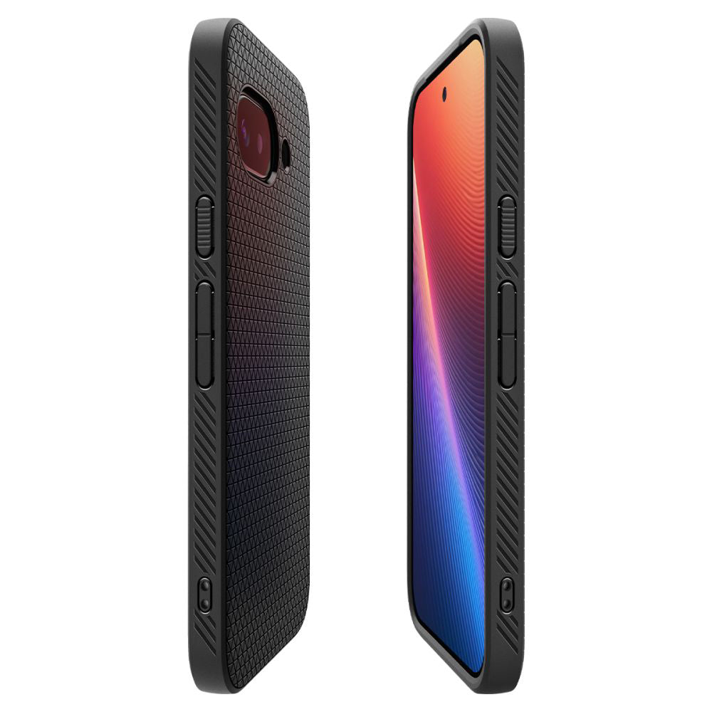 Husă Spigen Liquid Air ACS09039 pentru Google Pixel 9a, neagră mat