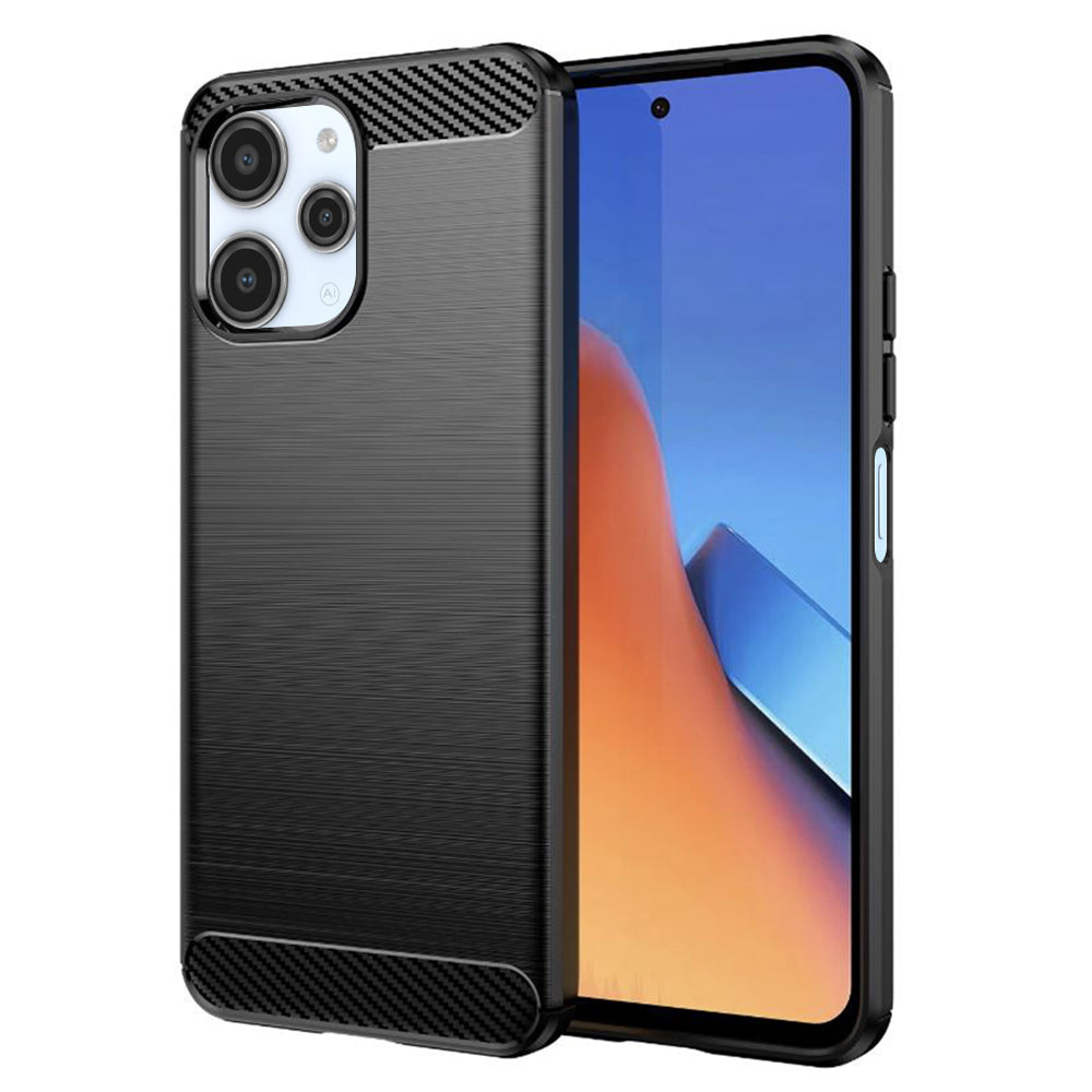 Husa de protectie Techsuit Carbon Silicone compatibil cu Xiaomi Redmi 12 4G / 12 5G, Negru