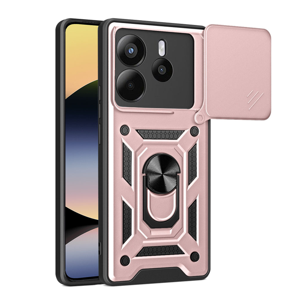 Husa de protectie Techsuit CamShield Series compatibil cu Xiaomi Redmi Note 14 4G (Standard), Roz Auriu