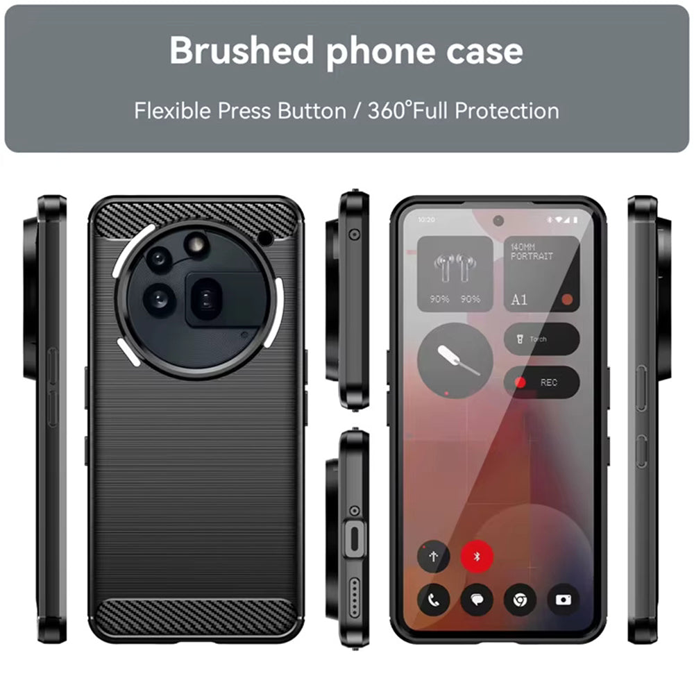 Husa de protectie Techsuit Carbon Silicone compatibil cu Nothing Phone (3a) Pro, Albastru