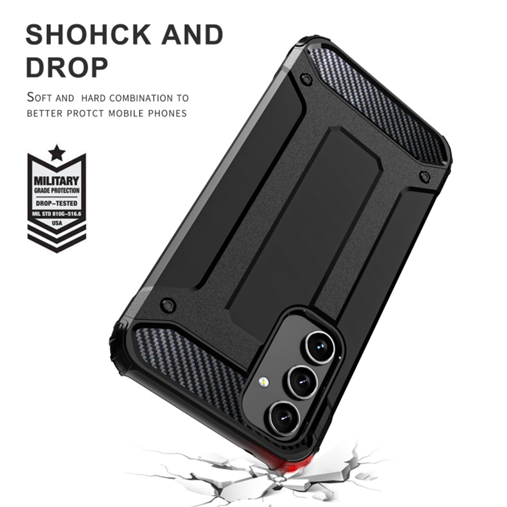 Husă Techsuit Hybrid Armor neagră pentru Samsung Galaxy S25 Edge