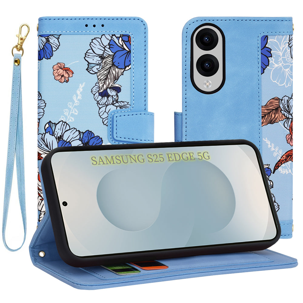 Husa de protectie Techsuit FlipCraft compatibil cu Samsung Galaxy S25 Edge, Vibrant Blue