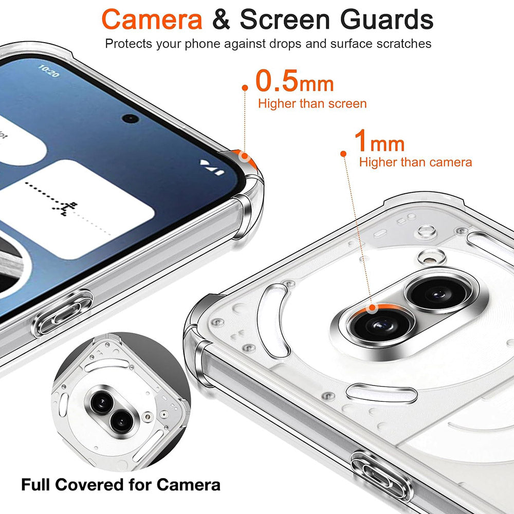 Husa de protectie Techsuit Shockproof Clear Silicone compatibil cu Nothing Phone (3a), Transparent