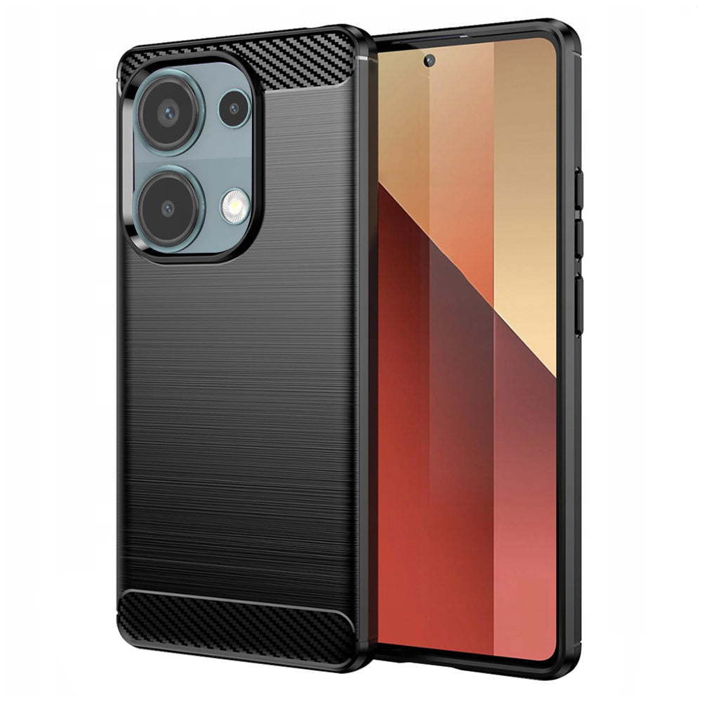 Husa de protectie Techsuit Carbon Silicone compatibil cu Xiaomi Redmi Note 13 Pro 4G / Poco M6 Pro 4G, Negru