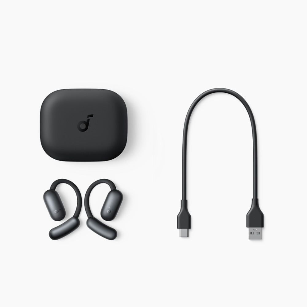 Casti Anker SoundCore AeroFit 2 (A3874G11), for Sport, with Microphone, Bluetooth, Waterproof, Hi-Res, Negru