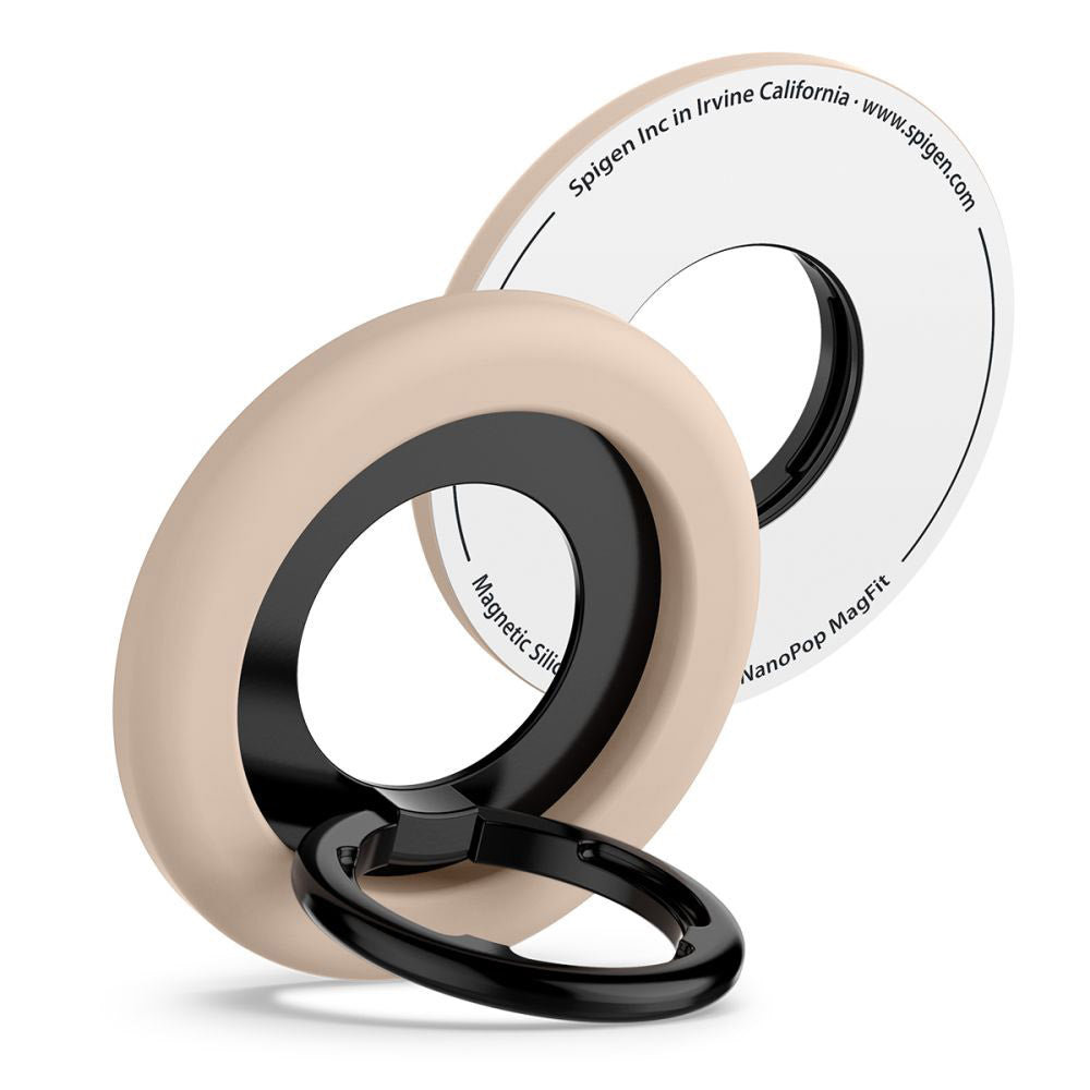 Suport Spigen Phone Ring Nano Pop MagSafe (AMP09031), Coconut Beige