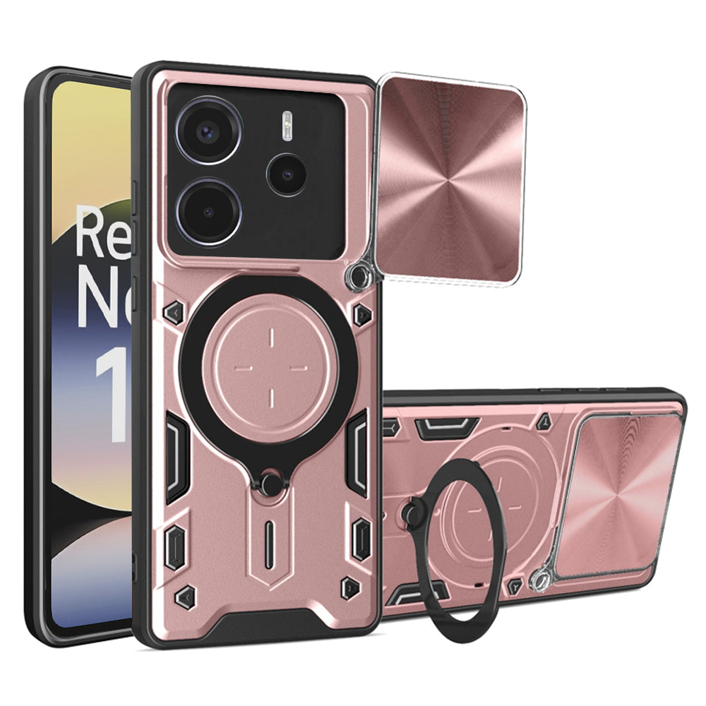 Husa de protectie Techsuit CamGuard Pro compatibil cu Xiaomi Redmi Note 14 4G (Standard), Roz Auriu