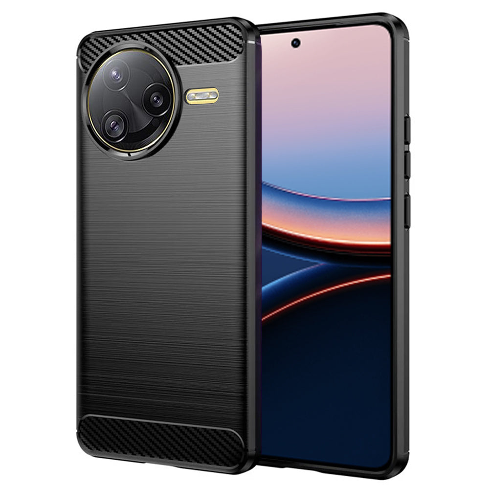Husa de protectie Techsuit Carbon Silicone compatibil cu Xiaomi Poco F7 Ultra, Negru